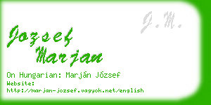 jozsef marjan business card