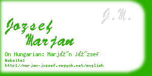jozsef marjan business card